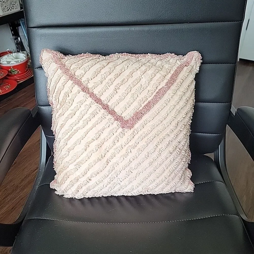 Vtg Chenille Pillow From Bedspread 13x13